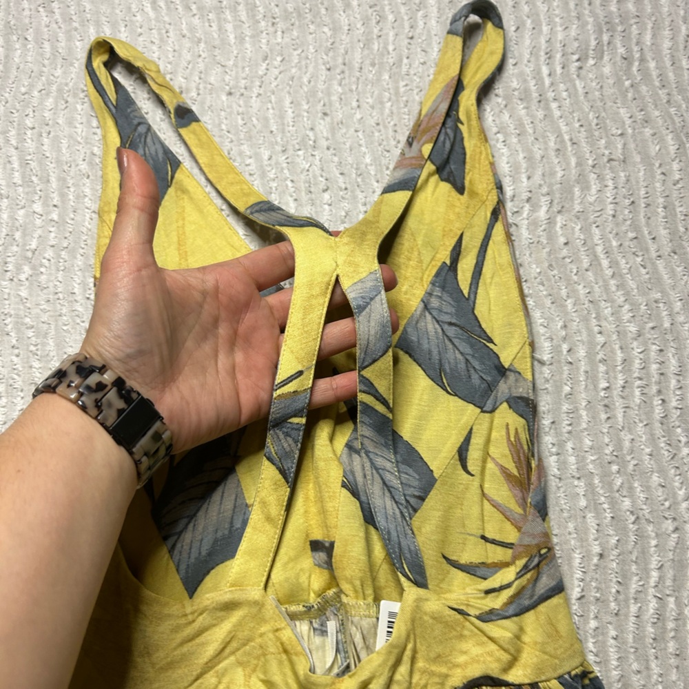 Urban Outfitters Kimchi Blue Yellow Floral Short Romper Dress NWT Size Small UO - Picture 8 of 13